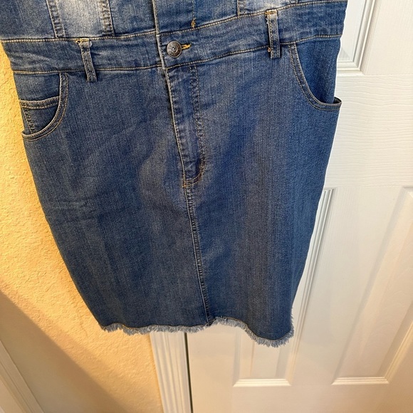 Love Tree Denim one piece skirt size Large - Picture 3 of 8